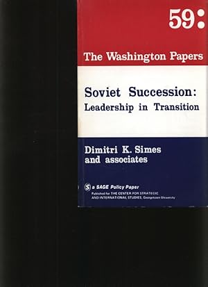 Imagen del vendedor de Soviet Succession Leadership in transition a la venta por Antiquariat Bookfarm