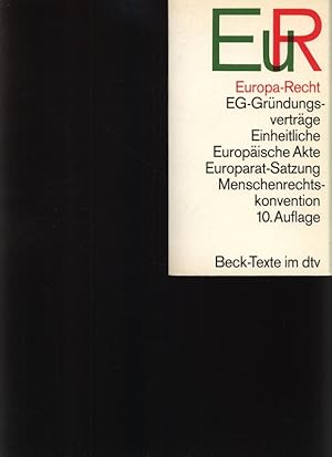 Bild des Verkufers fr Europa-Recht Textausgabe zum Verkauf von Antiquariat Bookfarm