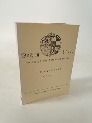 Bild des Verkufers fr Wochenblatt fr das Frstenthum Sigmaringen. Erster Jahrgang. 1809. zum Verkauf von Antiquariat Bookfarm