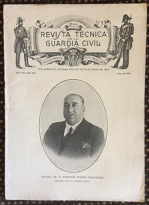 REVISTA TÉCNICA DE LA GUARDIA CIVIL AÑO XXI - NUM. 243 MAYO DE 1930. PORTADA ILUSTRADA CON FOTOGR...