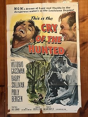 Image du vendeur pour Cry of the Hunted One Sheet 1955 Vittorio Gassman, Barry Sullivan mis en vente par AcornBooksNH