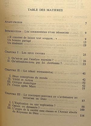 Bild des Verkufers fr Analyse marxiste et foi chrtienne - avec hommage de l'auteur zum Verkauf von crealivres