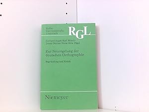 Bild des Verkufers fr Zur Neuregelung der deutschen Orthographie: Begrndung und Kritik (Reihe Germanistische Linguistik, Band 179) zum Verkauf von Book Broker