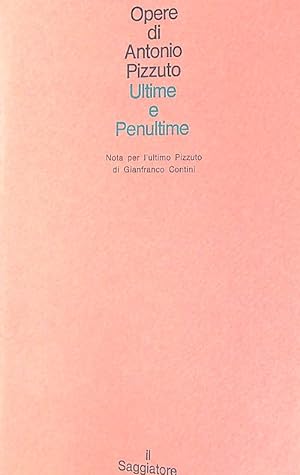Bild des Verkufers fr Ultime e penultime zum Verkauf von Librodifaccia