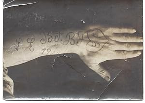 A Collection of Five Early 20th Century Photographs of Hungarian Arm Tattoos