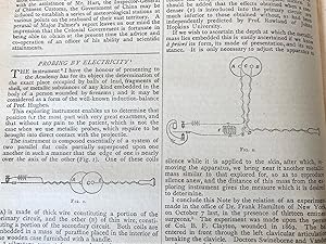 "Probing by Electricity", in "Nature, an Illustrated Weekly Journal of Science", London.