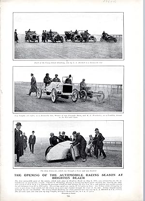 Immagine del venditore per PRINT: "Opening of the Automobile racing Season at Brighton Beach ". photos from Harper's Weekly, April 5, 1902 venduto da Dorley House Books, Inc.