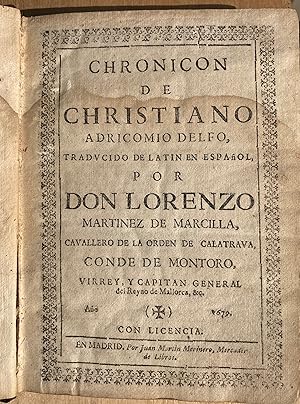 Chronicon de Cristiano Adricomio Delfo
