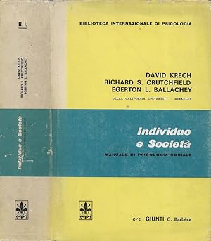 Bild des Verkufers fr Individuo e societ Manuale di psicologia sociale zum Verkauf von Biblioteca di Babele