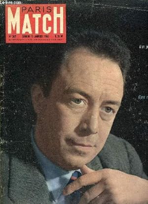 Bild des Verkufers fr PARIS MATCH N 562 - Secret d'Atlantic : l'aluminium, Albert Camus le grand mort du kilomtre 90, De Gaulle : entracte en Provence pour mditer, Notre Dame revoit un diadme, L'expdition Gazelle, Les deux vies de Fausto Coppi, Edith Piaf, le roman zum Verkauf von Le-Livre