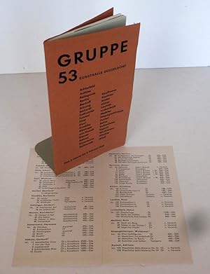 Imagen del vendedor de Gruppe 53 Kunsthalle Dsseldorf. Vom 6. Januar bis 5. Februar 1956. a la venta por Antiquariat an der Linie 3