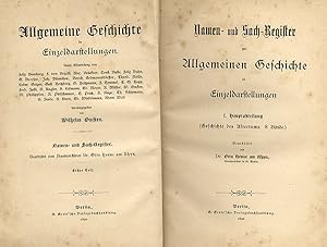 Allgemeine Geschichte in Einzeldarstellungen. Namen- und Sachregister. I. Hauptabteilung (Geschic...