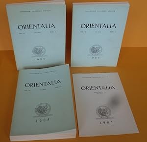 Orientalia, Zeitschrift für Altorientalistische Keilschriftbibliographie, Volumen 54, Hefte 1-4 m...