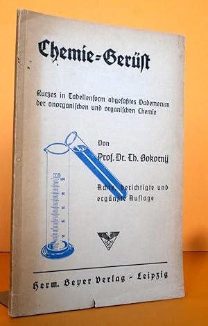 Imagen del vendedor de Chemie-Gerst Kurzes in Tabellenform abgefasstes Vademecum der anorganischen und organischen Chemie. a la venta por Antiquariat an der Linie 3