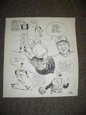 Bill Gallo Original Sporting News Art 17'x19' Bob Purkey Jim Gilliam Dodgers