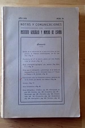 NOTAS Y COMUNICACIONES DEL INSTITUTO GEOLÓGICO Y MINERO DE ESPAÑA Nº 34. AÑO 1954