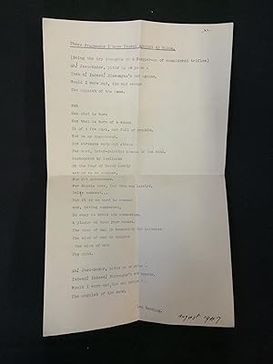 Lex Banning Typed Manuscript, 1947, from Apocalypse in Springtime and Other Poems