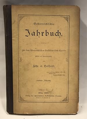 Seller image for Oesterreichisches Jahrbuch. Fr den sterreichischen Volksschriften-Verein. 7. Jg. for sale by Der Buchfreund