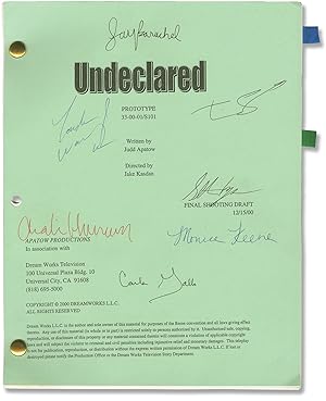 Seller image for Undeclared: Prototype (Original script of the pilot episode of the 2001 television series, round robin copy, signed by all seven lead cast members) for sale by Royal Books, Inc., ABAA