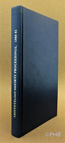 Proceedings of the Aristotelian Society, New Series - Vol. LXXXI