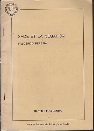 SADE ET LA NEGATION