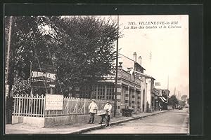 Bild des Verkufers fr Ansichtskarte Villeneuve-le-Roi, La Rue des Genets et le Cinma, Kino zum Verkauf von Bartko-Reher