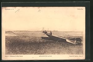 Ansichtskarte Buc, Aérodrome, Etabl. R. Esnault-Pelterie. Appareil biplace Série K, Flugzeug