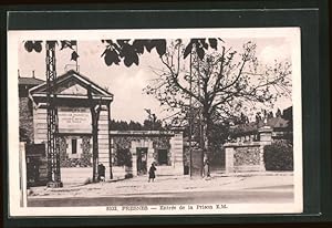 Carte postale Fresnes, Entrée de la Prison E. M., prison