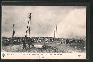 Carte postale Courneuve, La Catastrophe 1918, Explosion