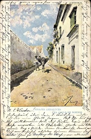 Künstler Ansichtskarte / Postkarte Andalusien, Una Calle de Bornos