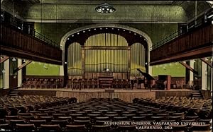 Bild des Verkufers fr Ansichtskarte / Postkarte Valparaiso Indiana USA, Auditorium Interior, University zum Verkauf von akpool GmbH