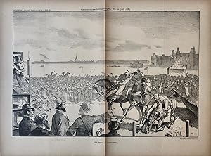 [Original lithograph/lithografie by Johan Braakensiek] Gemeenteraadsverkiezingen, 16-30 Juli 1889...