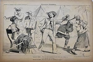 [Original lithograph/lithografie by Johan Braakensiek] Chineesche Gladakkers, 22 November 1891, 1...