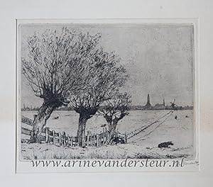 [Modern print, etching] The outskirts of Delft, published before 1937, 1 p.