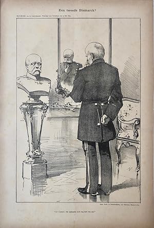 [Original lithograph/lithografie by Johan Braakensiek] Een tweede Bismarck? 14 Mei 1893, 1 pp.
