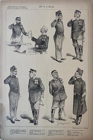 [Original lithograph/lithografie by Johan Braakensiek] Gort in de kazerne, 27 Mei 1888, 1 pp.