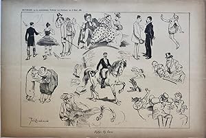 [Original lithograph/lithografie by Johan Braakensiek] Kijkjes bij Carré, 18 Maart 1888, 1 pp.