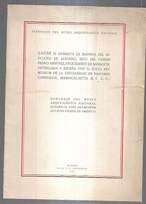 LAUDE O CUBIERTA DE MARMOL DEL SEPULCRO DE ALFONSO, HIJO DEL CONDE PEDRO ANSUREZ, PROCEDENTE DE S...