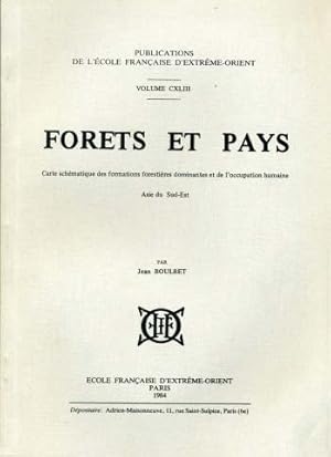 Bild des Verkufers fr Forets et Pays (Carte Schematique Des Formations Forestieres Dominantes et de L'occupation Humaine Asie du Sud-Est zum Verkauf von SEATE BOOKS