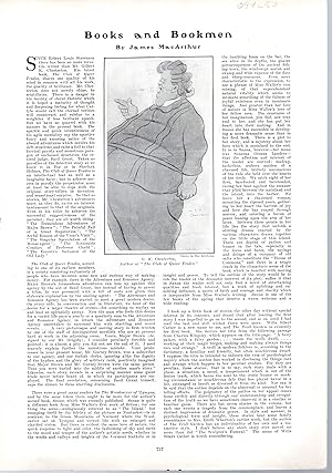 Imagen del vendedor de PRINT: "Books and Bookman Column By James MacArthur (G.K. Chesterton) ".story & photos from Harper's Weekly, May 27, 1902 a la venta por Dorley House Books, Inc.