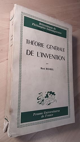 Imagen del vendedor de Thorie Gnrale de l'invention. Introduction  une tude dynamologique de l'esprit a la venta por Llibres Bombeta