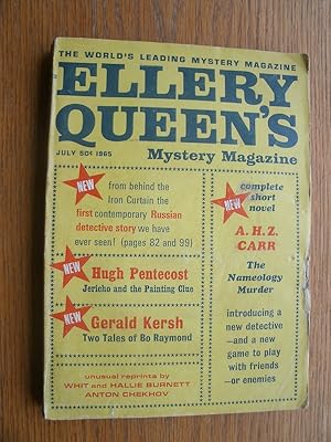 Image du vendeur pour Ellery Queen's Mystery Magazine August 1965 mis en vente par Scene of the Crime, ABAC, IOBA