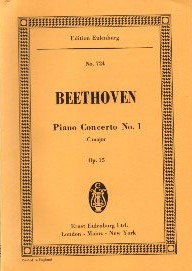 Edition Eulenburg. No. 724 Beethoven Op. 15. Piano Concerto No. 1 C major