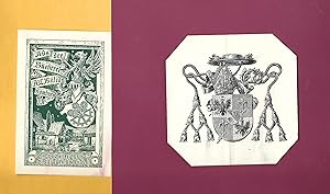 10 heraldische Exlibris, eines davon in zwei verschiedenen Grössen. Unter den Künstlern: Carl Wol...