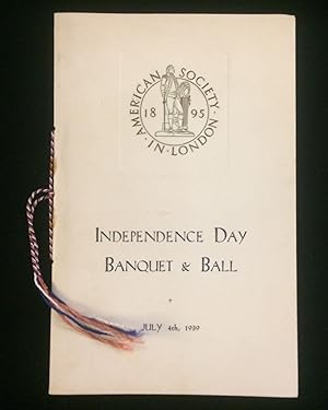 INDEPENDENCE DAY BANQUET & BALL. MENU, PROGRAMME, LIST OF GUESTS AND PLAN OF TABLES. JULY 4th, 1939