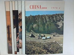 China im Bild, Heft 4 - 10 1978, Konvolut aus 7 Heften.