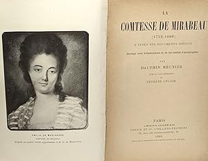 Image du vendeur pour La comtesse de Mirabeau ( 1752-1800) d'aprs des documents indits mis en vente par crealivres