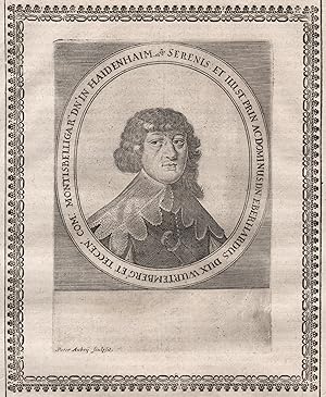 Bild des Verkufers fr Eberhardus dux Wurtemberg" - Eberhard III. Wrttemberg (1614-1674) Herzog duke gravure Portrait zum Verkauf von Antiquariat Steffen Vlkel GmbH