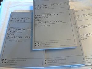 Image du vendeur pour 32 . Jahrgang 1999 -(- Verfassung und Recht in bersee : VR = World comparative law : WCL. Hamburger Gesellschaft fr Vlkerrecht und Auswrtige Politik e.V. im Institut fr Internationale Angelegenheiten der Universitt Hamburg in Verbindung mit dem Institut fr Afrika-Kunde, dem Institut fr Asien-Kunde, dem Institut fr Iberoamerika-Kunde und dem Deutschen Orient-Institut / Beih.: Ver mis en vente par Versandhandel Rosemarie Wassmann