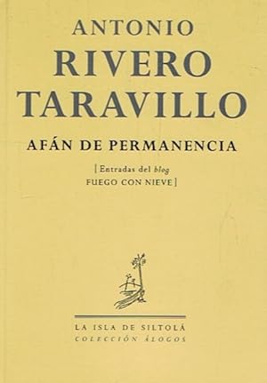 Seller image for AFN DE PERMANENCIA. (entradas del blog Fuego con nieve) for sale by Librera Torren de Rueda